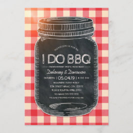 Vintag I Do GRILLEN Mason Jar Rustikale Engagement Einladung