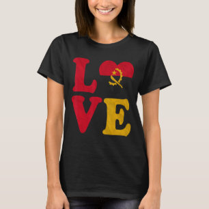 Vintag I Liebe Angola Flag Herz Angolan Roots Pri T-Shirt