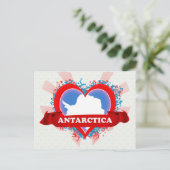 Vintag I Liebe Antarktis Postkarte (Stehend Vorderseite)