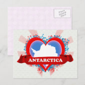 Vintag I Liebe Antarktis Postkarte (Vorne/Hinten)