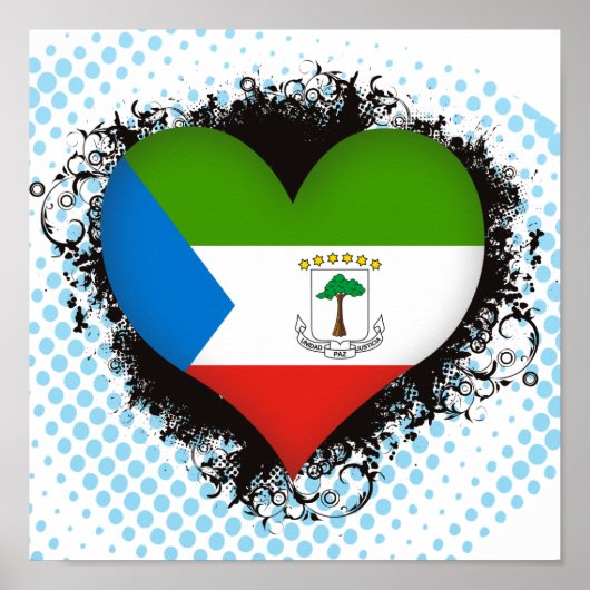 Vintag I Liebe Äquatoriale Guinea Poster (Vorne)