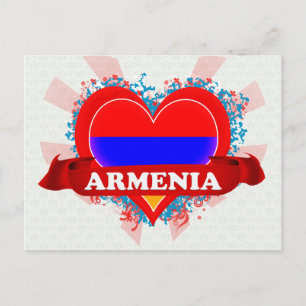 Vintag I Liebe Armenien Postkarte
