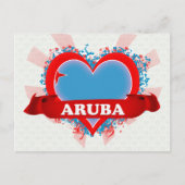 Vintag I Liebe Aruba Postkarte (Vorderseite)