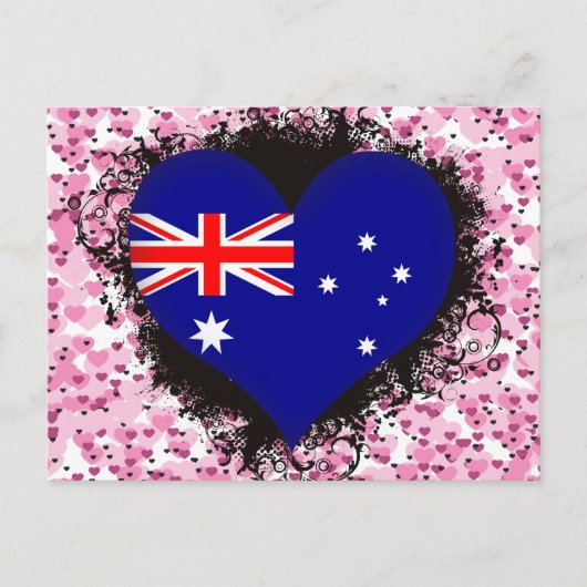 Vintag I Liebe Australien Postkarte (Vorderseite)
