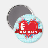 Vintag I Liebe Bahrain Magnet (Vorderseite/Rückseite)