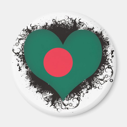 Vintag I Liebe Bangladesch Magnet (Vorne)