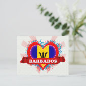Vintag I Liebe Barbados Postkarte (Stehend Vorderseite)