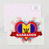 Vintag I Liebe Barbados Postkarte (Vorne/Hinten)