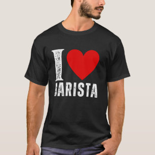 Vintag I Liebe Barista Matching Group Kaffeeliefer T-Shirt