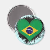 Vintag I Liebe Brasilien Magnet (Vorderseite/Rückseite)