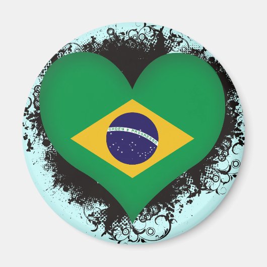 Vintag I Liebe Brasilien Magnet (Vorne)