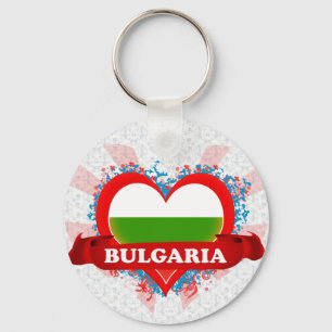 Vintag I Liebe Bulgarien Schlüsselanhänger