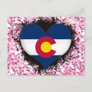 Vintag I Liebe Colorado Postkarte