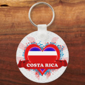 Vintag I Liebe Costa Rica Schlüsselanhänger (Vorderseite)