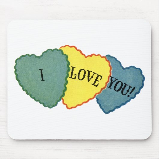 Vintag I Liebe, die du hörst Mousepad (Vorne)
