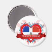 Vintag I Liebe Dominikanische Republik Magnet (Vorderseite/Rückseite)