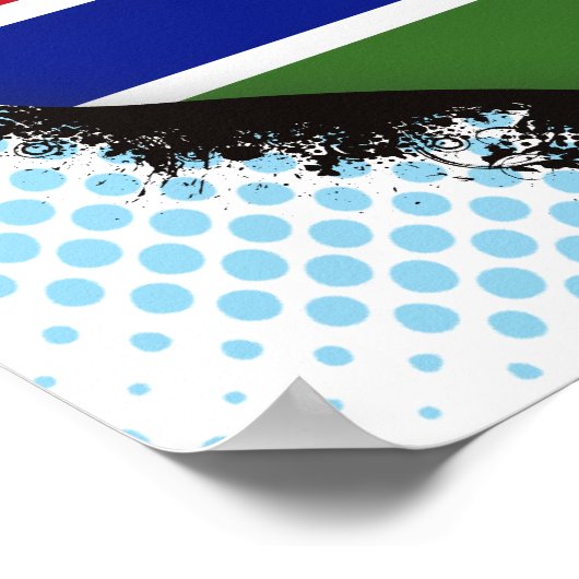 Vintag I Liebe Gambia Poster (Ecke)