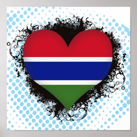 Vintag I Liebe Gambia Poster (Vorne)
