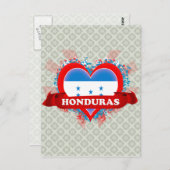 Vintag I Liebe Honduras Postkarte (Vorne/Hinten)