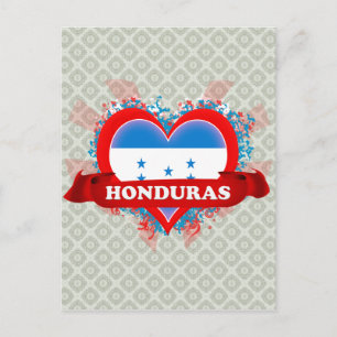 Vintag I Liebe Honduras Postkarte