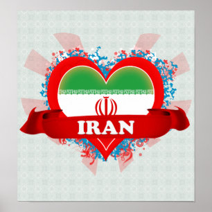Vintag I Liebe Iran Poster
