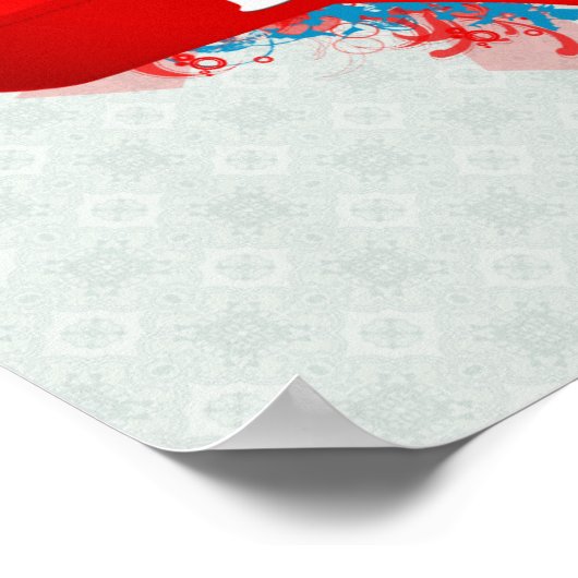 Vintag I Liebe Iran Poster (Ecke)