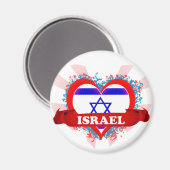 Vintag I Liebe Israel Magnet (Vorderseite/Rückseite)