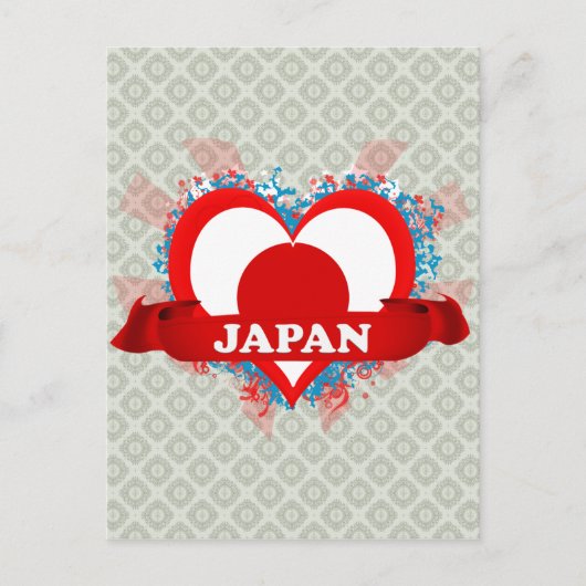 Vintag I Liebe Japan Postkarte (Vorderseite)