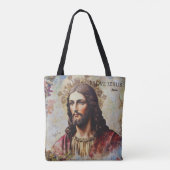 Vintag I Liebe Jesus Personalisierter Name Tasche (Rückseite)