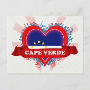 Vintag I Liebe Kap Verde Postkarte