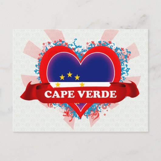 Vintag I Liebe Kap Verde Postkarte (Vorderseite)