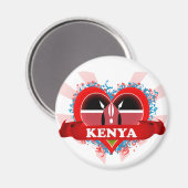 Vintag I Liebe Kenia Magnet (Vorderseite/Rückseite)