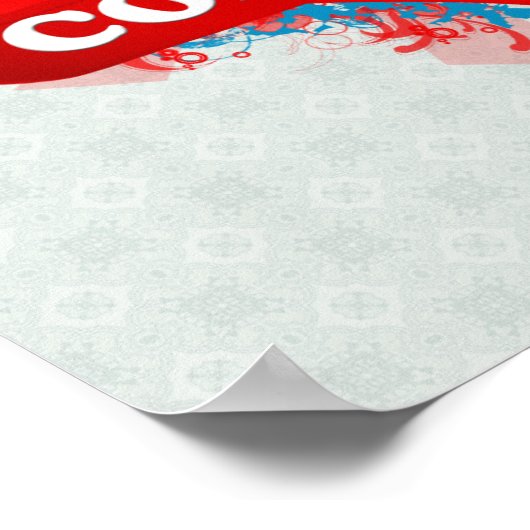 Vintag I Liebe Kolumbien Poster (Ecke)