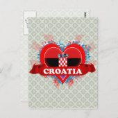 Vintag I Liebe Kroatien Postkarte (Vorne/Hinten)