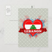 Vintag I Liebe Libanon Postkarte (Vorne/Hinten)