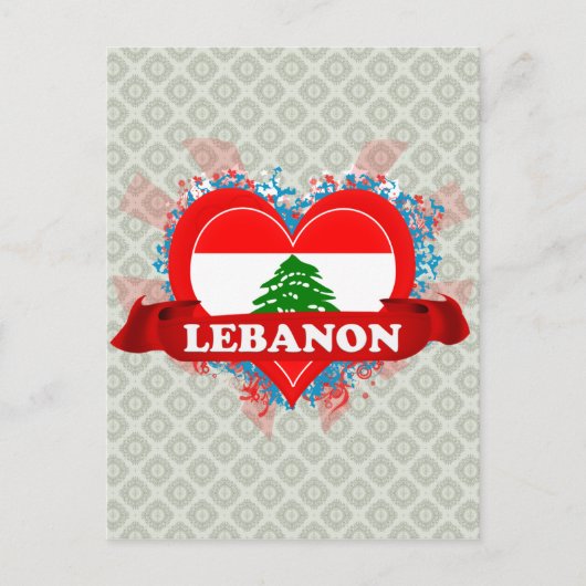 Vintag I Liebe Libanon Postkarte (Vorderseite)