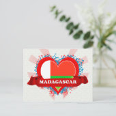 Vintag I Liebe Madagaskar Postkarte (Stehend Vorderseite)