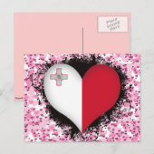 Vintag I Liebe Malta Postkarte (Vorne/Hinten)