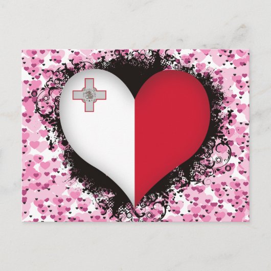 Vintag I Liebe Malta Postkarte (Vorderseite)