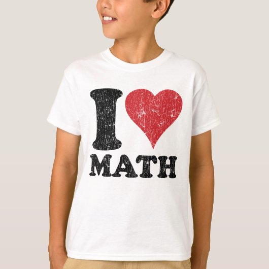 Vintag I Liebe Math Kids Ringer T - Shirt (Vorderseite)