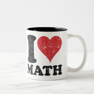 Vintag I Liebe Math Zweifarbige Tasse