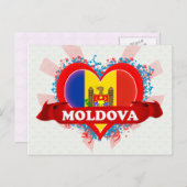 Vintag I Liebe Moldau Postkarte (Vorne/Hinten)