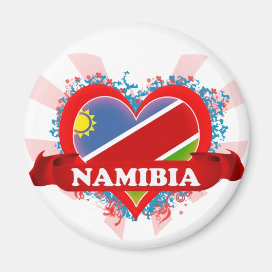 Vintag I Liebe Namibia Magnet (Vorne)