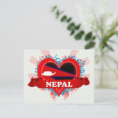 Vintag I Liebe Nepal Postkarte (Stehend Vorderseite)