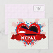 Vintag I Liebe Nepal Postkarte (Vorne/Hinten)