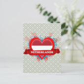 Vintag I Liebe Niederlande Postkarte (Stehend Vorderseite)