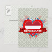 Vintag I Liebe Niederlande Postkarte (Vorne/Hinten)