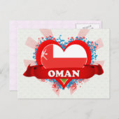 Vintag I Liebe Oman Postkarte (Vorne/Hinten)