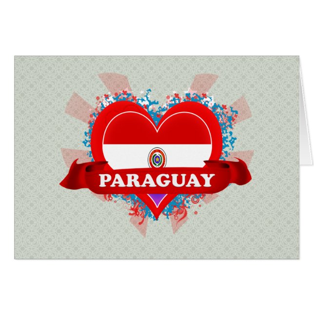 Vintag I Liebe Paraguay (Vorderseite (Horizontal))