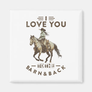 Vintag I Liebe Pferd zum Stall und zurück Magnet